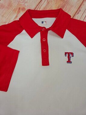 Texas Rangers MLB Red/White Polo Size Large